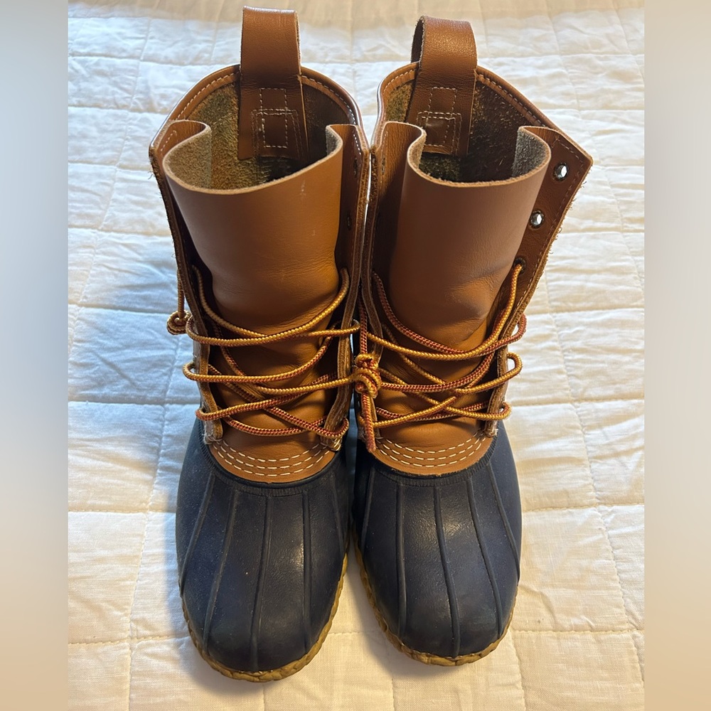 LL. Bean Bean Boots, navy/tan